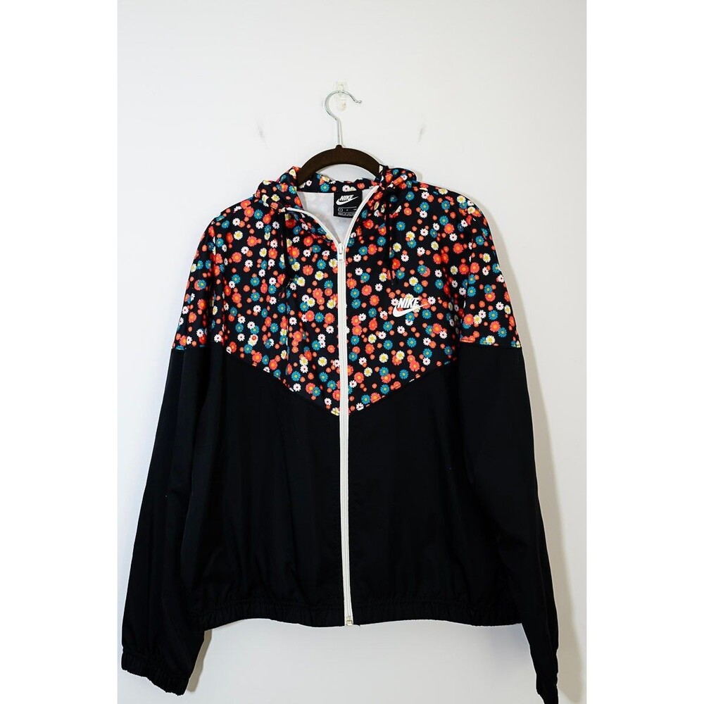 Nike Jacket Womens‎ S Floral Heritage Lightweight Zip Windbreaker Sportswear